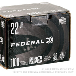 4400 Rounds of .22 LR Ammo by Federal Black Pack - 36gr LHP