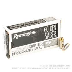 500 Rounds of 40 S&W Ammo by Remington Golden Saber - 180gr BJHP