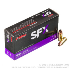 1000 Rounds of 9mm Ammo by PMC SFX - 124gr JHP