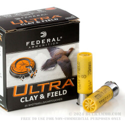 250 Rounds of 20ga Ammo by Federal Ultra - 7/8 ounce #8 shot