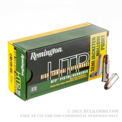 50 Rounds of .38 Spl Ammo by Remington HTP - 110gr SJHP