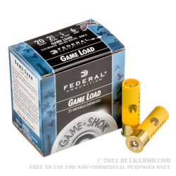 25 Rounds of 20ga Ammo by Federal Game-Shok - 7/8 ounce #6 shot
