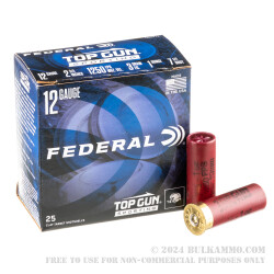 25 Rounds of 12ga Ammo by Federal Top Gun - 1 ounce #7 1/2 shot