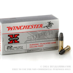 500  Rounds of .22 LR Ammo by Winchester - 40gr TC- HP