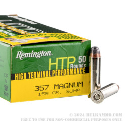 50 Rounds of .357 Mag Ammo by Remington - 158gr SJHP