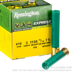 25 Rounds of .410 Ammo by Remington Express XLR - 11/16 ounce #7 1/2 shot