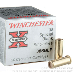 50 Rounds of .38 Spl Ammo by Winchester -  Blanks