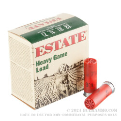 25 Rounds of 12ga Ammo by Estate Cartridge - 2 3/4" 1 1/8 ounce #7 1/2 shot