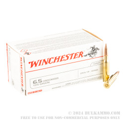 40 Rounds of 6.5 mm Creedmoor Ammo by Winchester - 125gr Open Tip - Range