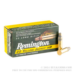 50 Rounds of .22 LR Ammo by Remington - 33gr TC- HP