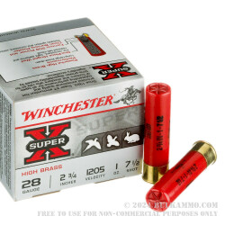 250 Rounds of 28ga Ammo by Winchester Super-X - 1 ounce #7 1/2 shot