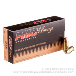 1000 Rounds of .45 ACP Ammo by PMC - 230gr FMJ