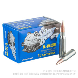 750 Rounds of 5.45x39mm Ammo by Silver Bear - 60gr FMJ