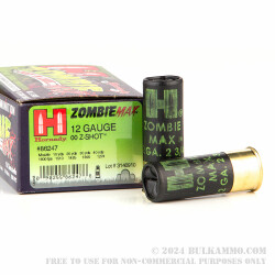 10 Rounds of 12ga Ammo by Hornady -  00 Buck Zombie