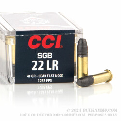 50 Rounds of .22 LR Ammo by CCI - 40gr LFN