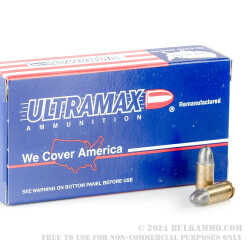 50 Rounds of 9mm Ammo by Ultramax - 125gr LRN