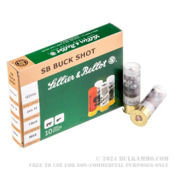 250 Rounds of 12ga Ammo by Sellier & Bellot - 1 1/8 ounce #1 Buck