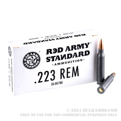 20 Rounds of .223 Ammo by Red Army Standard - 55gr FMJ