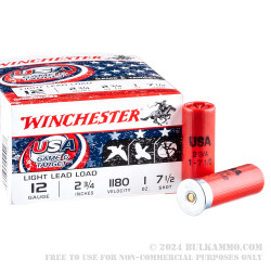 25 Rounds of 12ga Ammo by Winchester USA Game & Target - 1 ounce #7.5 shot
