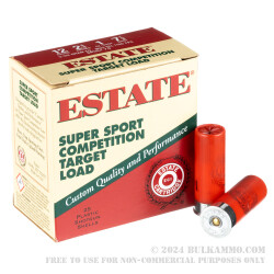 250 Rounds of 12ga Ammo by Estate Super Sport Competition Target - 1 ounce #7 1/2 shot
