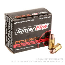 20 Rounds of .45 ACP Ammo by SinterFire Special Duty - 155gr Frangible HP