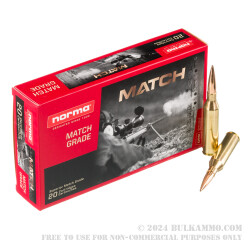 20 Rounds of .300 Norma Mag Ammo by Norma Match - 230gr HPBT