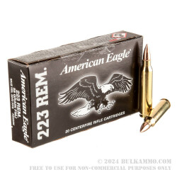 500 Rounds of .223 Ammo by Federal American Eagle - 55gr FMJ