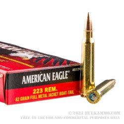 20 Rounds of .223 Ammo by Federal American Eagle - 62gr FMJBT