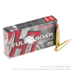 20 Rounds of .300 AAC Blackout Ammo by Hornady Full Boar - 110gr GMX