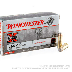 50 Rounds of .44-40 Win Ammo by Winchester - 200gr SP