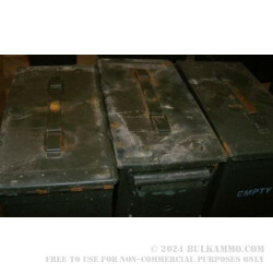 1 Surplus 50 Cal Ammo Can - Green - Rusty Exterior