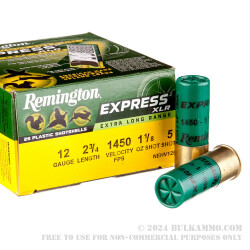 250 Rounds of 12ga Ammo by Remington -  2-3/4" 1-1/8 Ounce #5 shot