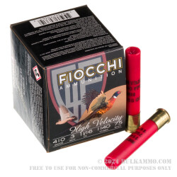 250 Rounds of .410 Ammo by Fiocchi - 11/16 ounce #7 1/2 shot