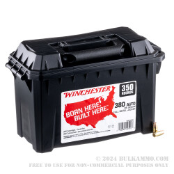 350 Rounds of .380 ACP Ammo in Field Box by Winchester - 95gr FMJ