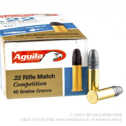 50 Rounds of .22 LR Ammo by Aguila - 40gr LRN