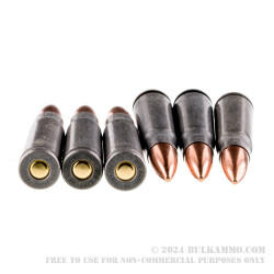 20 Rounds of 7.62x39mm Ammo by Red Army Standard - 122gr FMJ