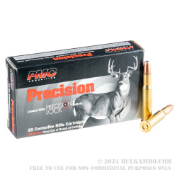 20 Rounds of 30-30 Win Ammo by PMC Precision - 150gr RNSP InterLock