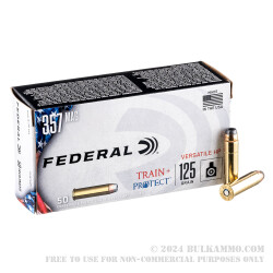 50 Rounds of .357 Mag Ammo by Federal Train + Protect - 125gr JHP