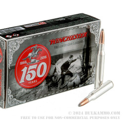20 Rounds of .270 Win Ammo by Winchester 150yr Commemorative - 150gr Power Point