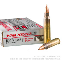 20 Rounds of .223 Rem Ammo by Winchester Super-X - 55gr HPBT