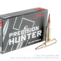 20 Rounds of 6.5mm Creedmoor Ammo by Hornady Precision Hunter - 143gr ELD-X