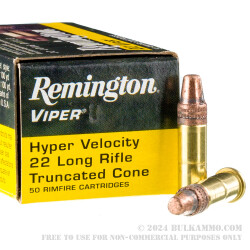 500 Rounds of .22 LR Viper Ammo by Remington - 36gr TC-SB