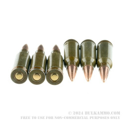 500  Rounds of 6.5mm Grendel  Ammo by Wolf Military Classic - 100 gr FMJ