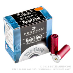 250 Rounds of 12ga Ammo by Federal Top Gun - 2-3/4" 1 ounce #7 1/2 shot