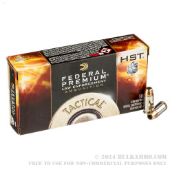 50 Rounds of .45 ACP Ammo by Federal - 230gr JHP HST LE