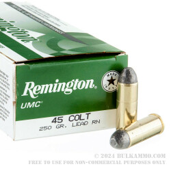 500 Rounds of .45 Long-Colt Ammo by Remington - 250gr LRN