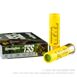 5 Rounds of 20ga Ammo by Remington Premier TSS - 1 1/2 ounce #9 shot