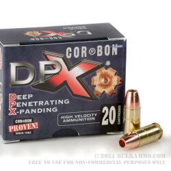 20 Rounds of 9mm Ammo by Corbon - 95gr DPX