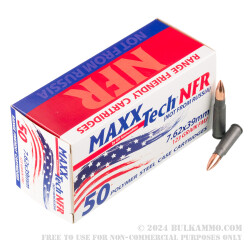 500 Rounds of 7.62x39 Ammo by MAXX Tech NFR - 123gr FMJ
