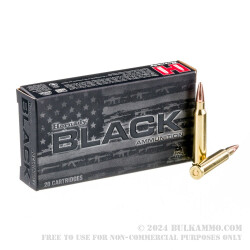 200 Rounds of .223 Ammo by Hornady BLACK - 75gr BTHP Match